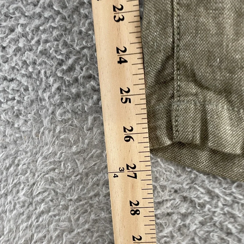 Banana Republic Mason Pants Mens 34x28 Green Linen Cotton Athletic Taper Chino